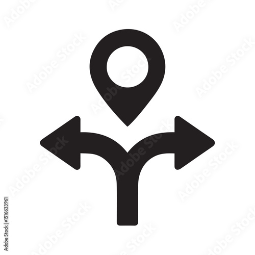 Navigating Decisions: A graphic illustration of decision-making concept, with directional arrows indicating choices