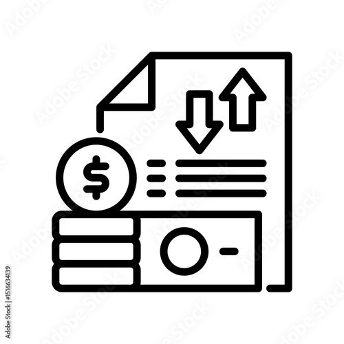 Cash Flow line icon