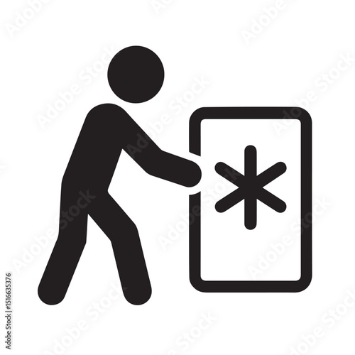 Freezer Icon: A simplified illustration depicts a person interacting with a freezer, suggesting food preservation and cold storage within a household setting.