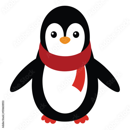penguin on snow