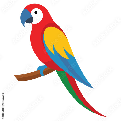 parrot on white background