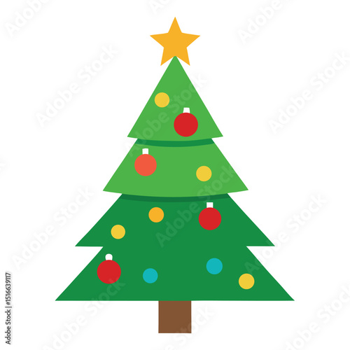 christmas tree vector illustration