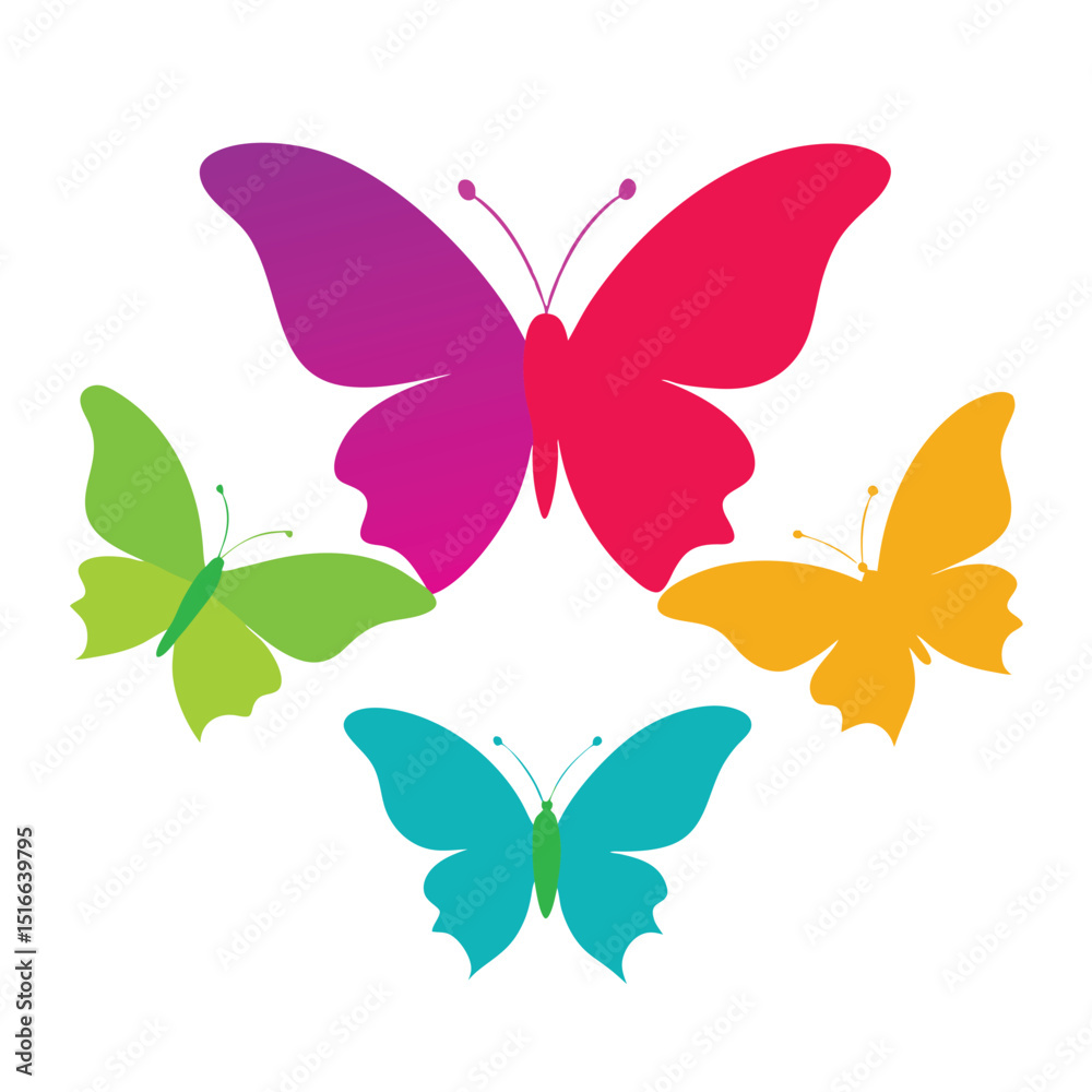 Fototapeta premium set of butterflies