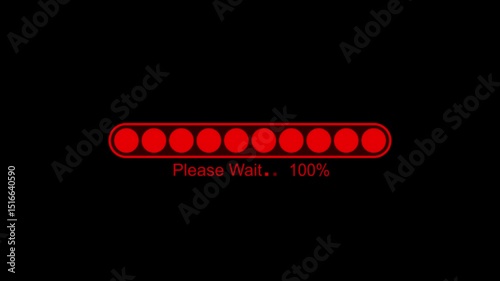 Wallpaper Mural HUD Style Loading Progress Animation With The Text Please Wait, Tech Loading Animation Progress Bar Torontodigital.ca
