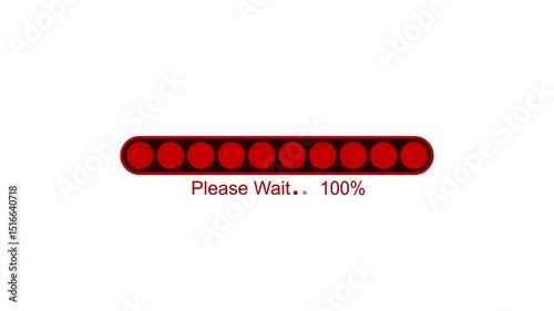Wallpaper Mural HUD Style Loading Progress Animation With The Text Please Wait, Tech Loading Animation Progress Bar Torontodigital.ca