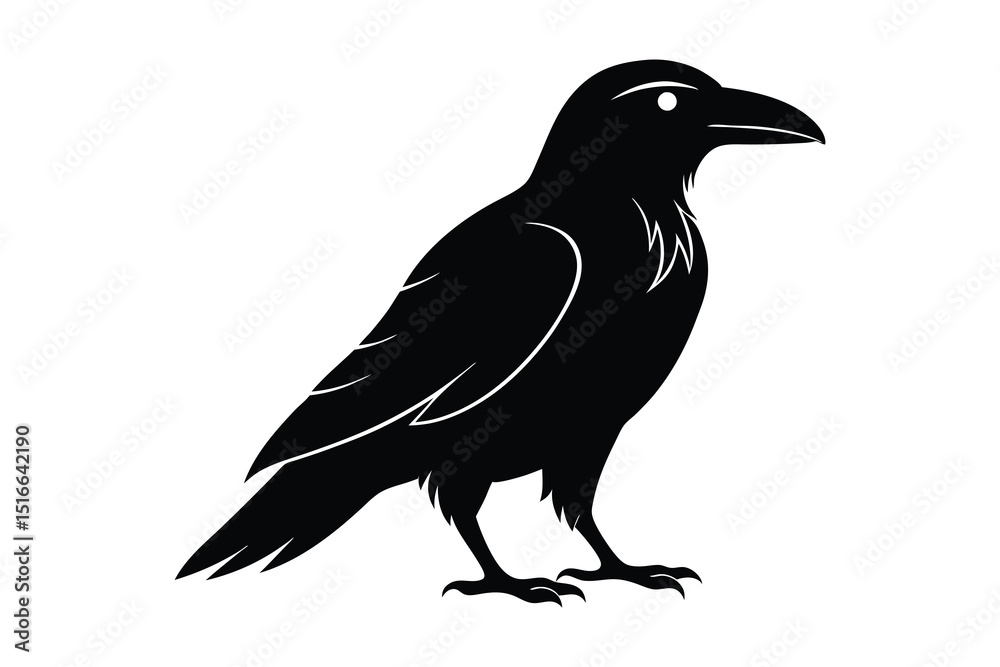 Fototapeta premium crow icon isolated on a white background