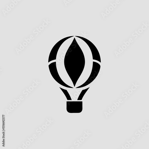 Colorful hot air balloon floating vector illustration