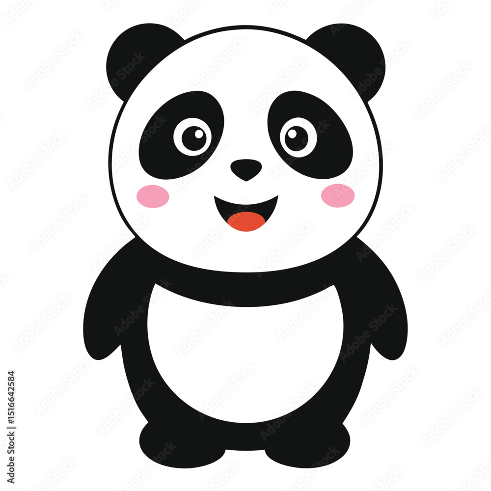 Fototapeta premium Cute cartoon panda