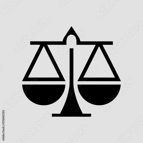 Scales of justice symbol vector illustration