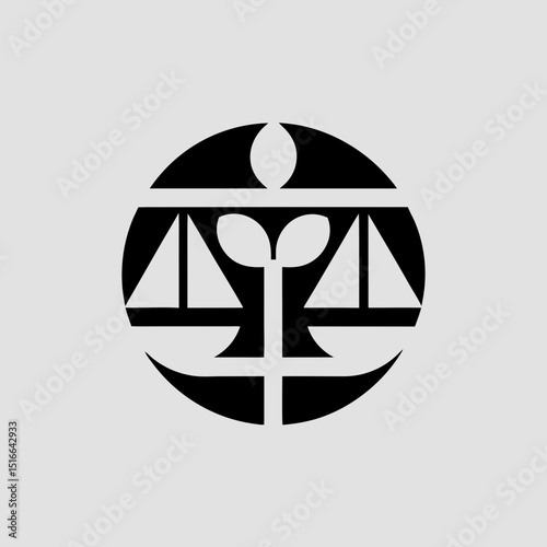 Justice scale symbol vector illustration