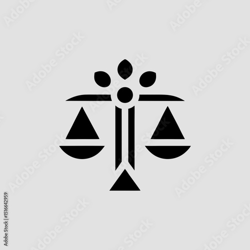 Scales of justice with classic style vector illustration