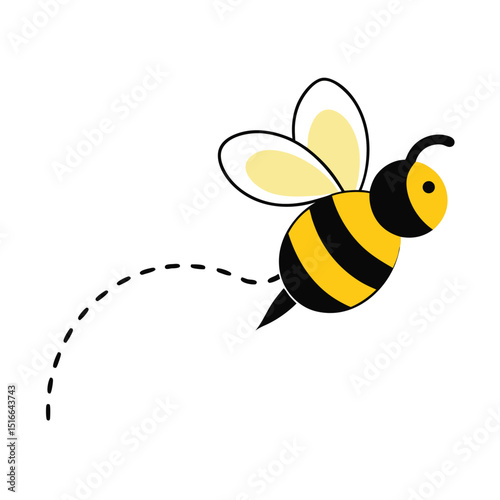 bee on a white