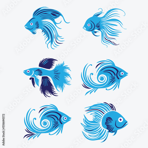fish_group_vector_image