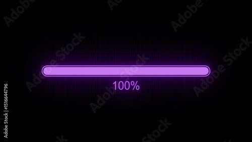 Wallpaper Mural Digital Glowing Loading Bar Animation, Neon Loading Bar Loop Torontodigital.ca