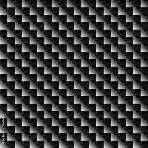 Carbon fiber texture background. Modern dark abstract texture with a black geometric grid technology background.
