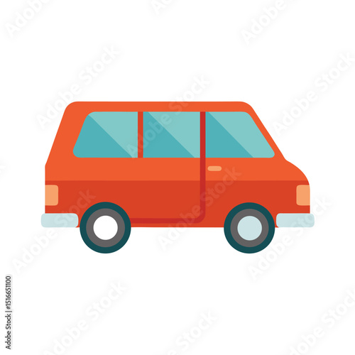Mini Van Family Car – with white background
