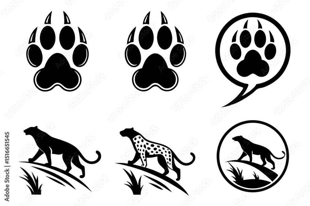 Fototapeta premium animal icons set