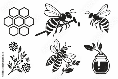 bee and honey
