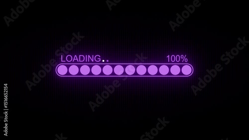 Wallpaper Mural Digital High-Tech Digital Loading Bar, Dotted Progress Bar Animation Torontodigital.ca