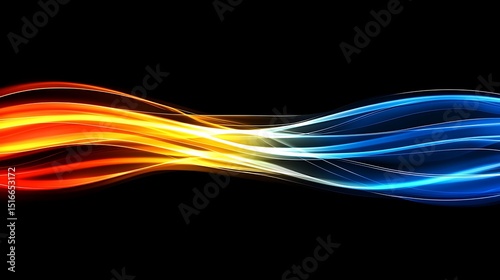 Abstract fire and ice waves (2)