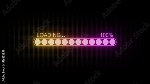 Wallpaper Mural Digital High-Tech Digital Loading Bar, Dotted Progress Bar Animation Torontodigital.ca