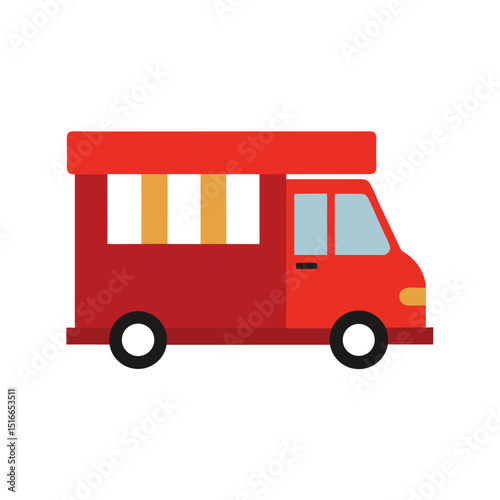 Food Truck Vector Design – with white background
