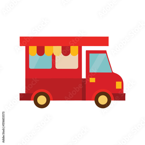Food Truck Vector Design – with white background

