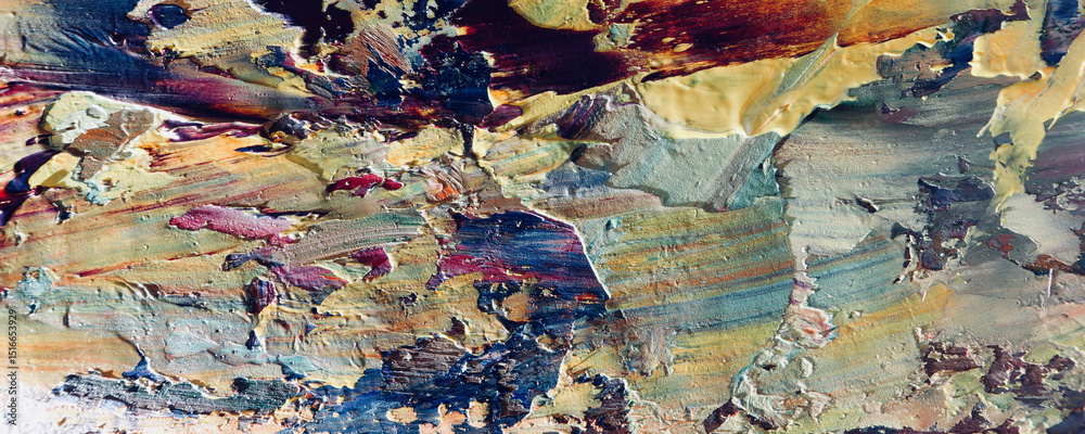 Naklejka premium Abstract art background . Hand painting artwork on canvas .