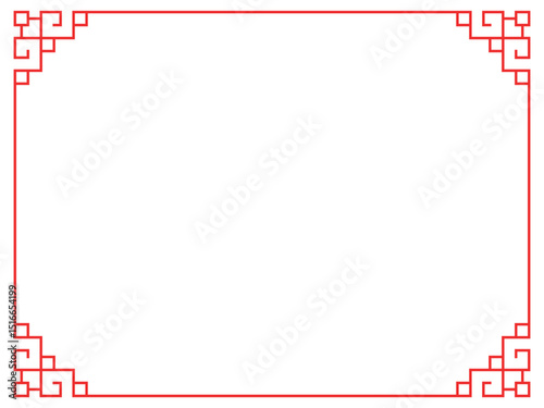 Minimalist China border frame 