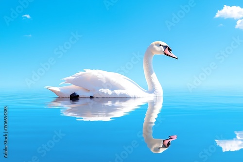 Swan on Calm Water