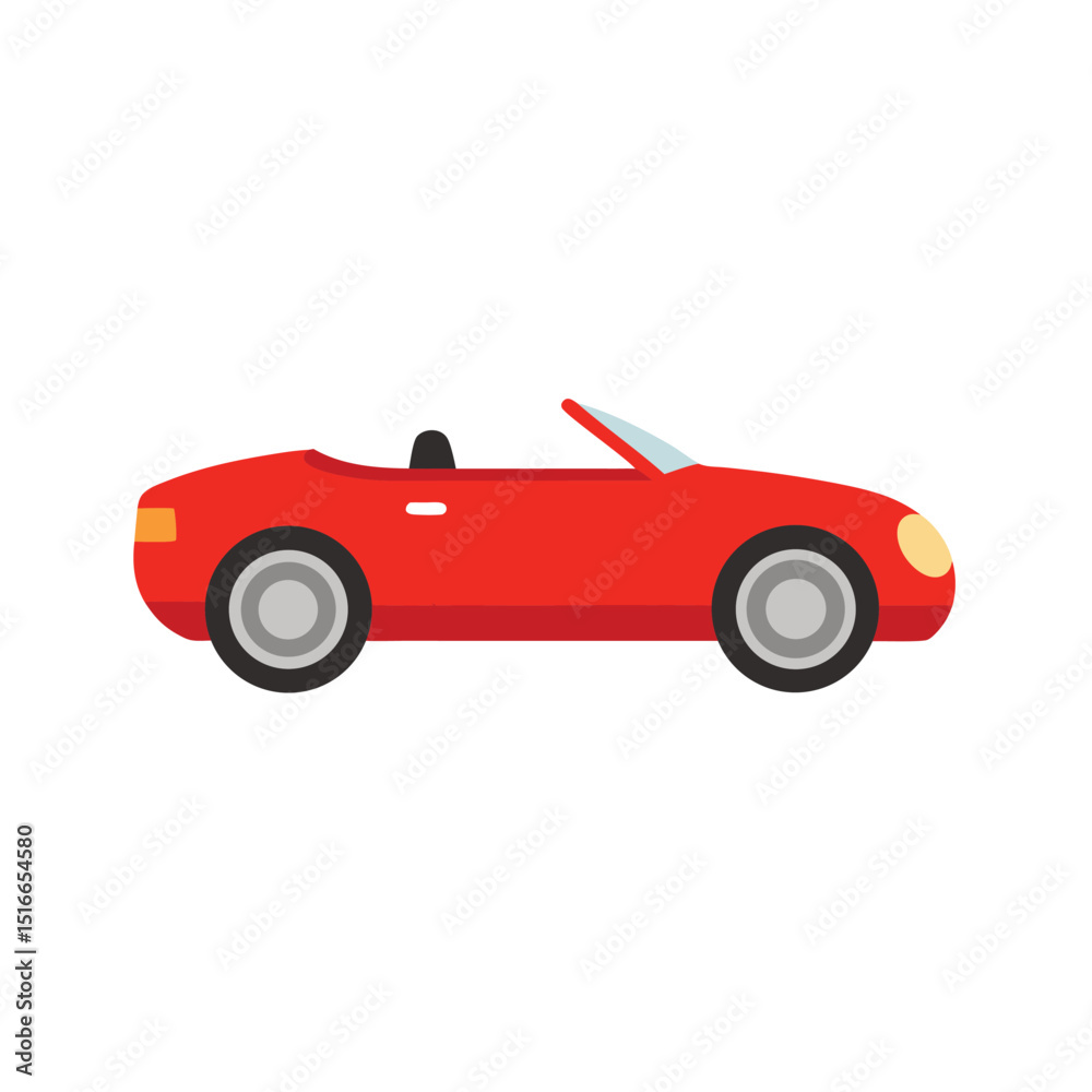 Naklejka premium Convertible Car Vector – with white background 