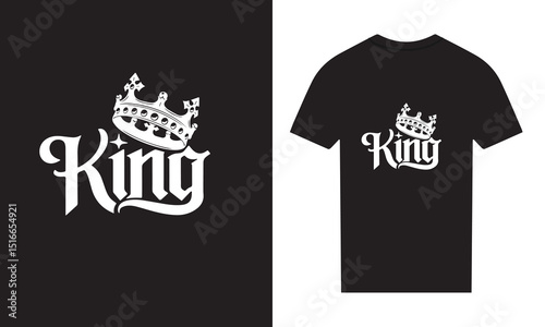 King  typography t shirt design