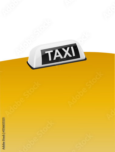 Taxi driver business card template. Yellow French Taxi Sign Design. Template for Taxi Service. Vector