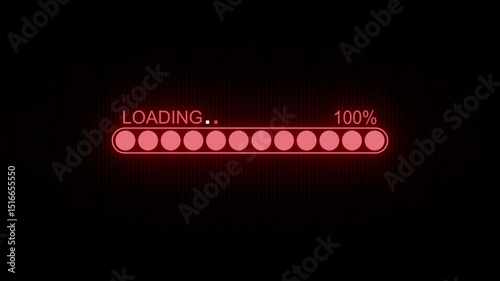 Wallpaper Mural Digital High-Tech Digital Loading Bar, Dotted Progress Bar Animation Torontodigital.ca