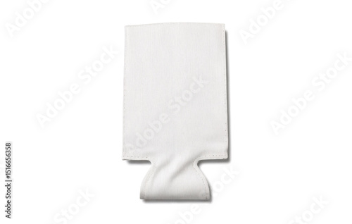 Blank white flat lay can koozie, ai generated