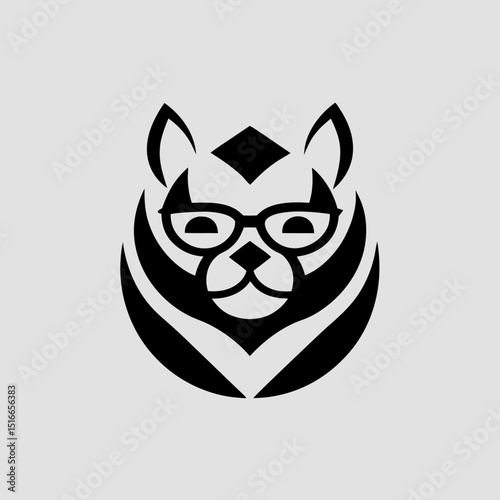Stylized alpaca with glasses and accessories vector illustration