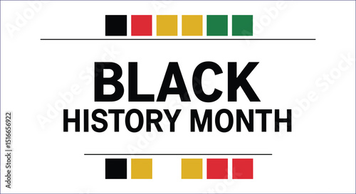 Celebrating Black History Month Vector Graphic With Traditional Panafrican Colors And Symbolism