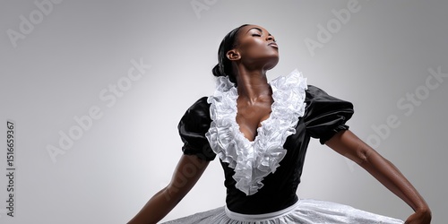  fashionable african american woman dressed like maid 