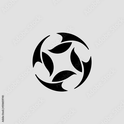 Modern koi fish yin yang layout vector illustration