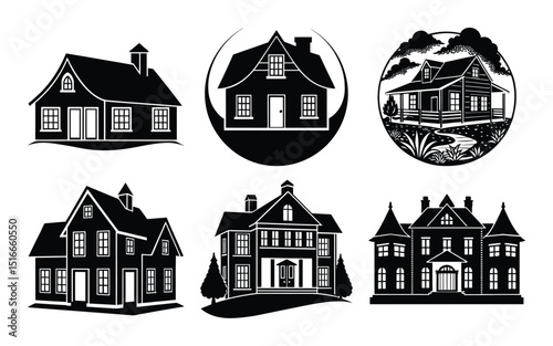 vector illustration of a city house on a white background 