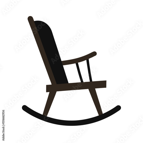Rocking Chair Vector – with white background
