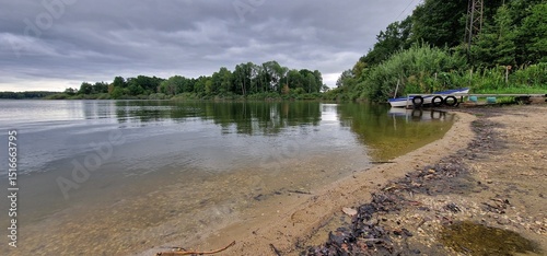 фотографія opatovicky pond arge historic fishpond located near the town of Třeboň in southern Czechia
