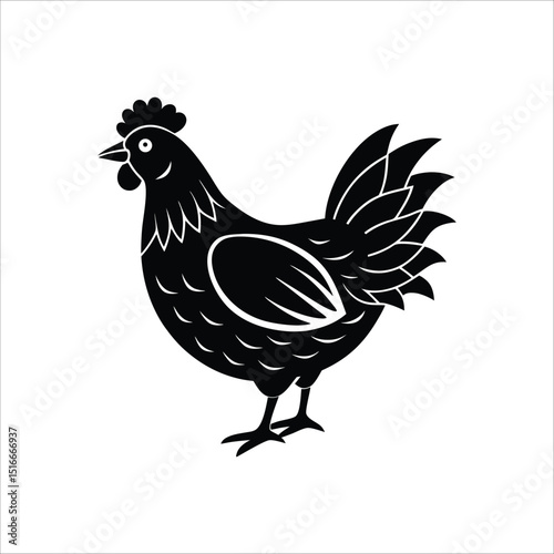 Hen icon vector illustration isolated on white background