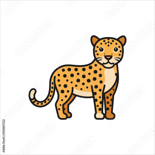 Leopard icon vector illustration isolated on white background