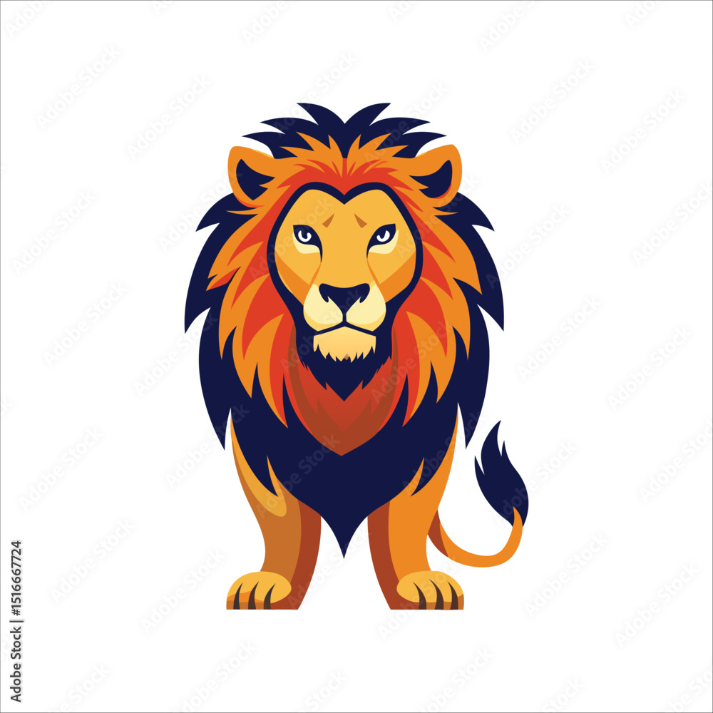 Fototapeta premium Lion icon vector illustration isolated on white background