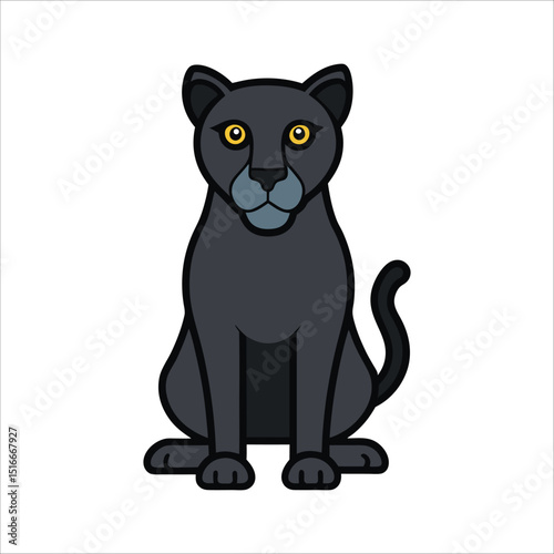 Panther icon vector illustration isolated on white background