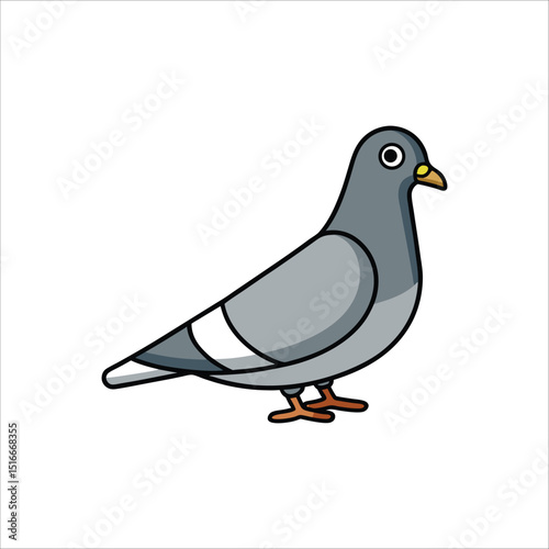 Pigeon icon vector illustration isolated on white background