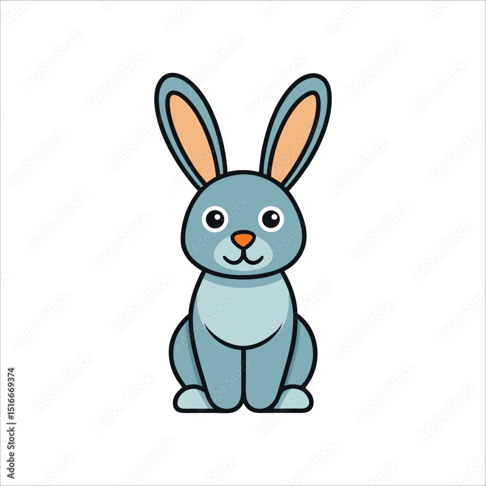 Obraz premium Rabbit icon vector illustration isolated on white background