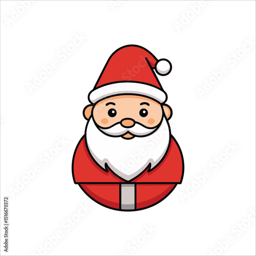 santa claus sketch logo vector illustration isolated on white background