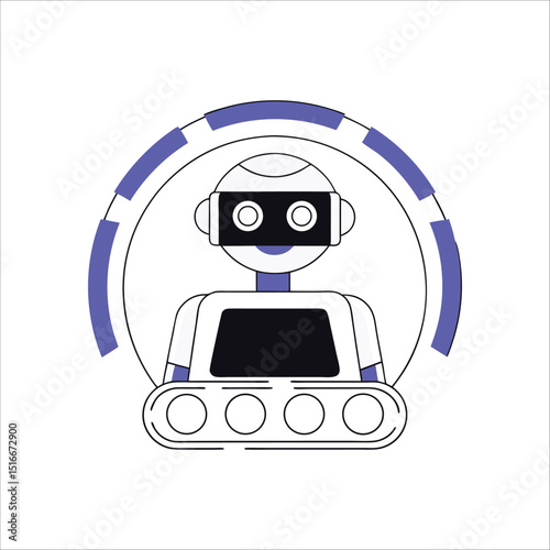 Toy robot color logo vector illustration isolated on white background